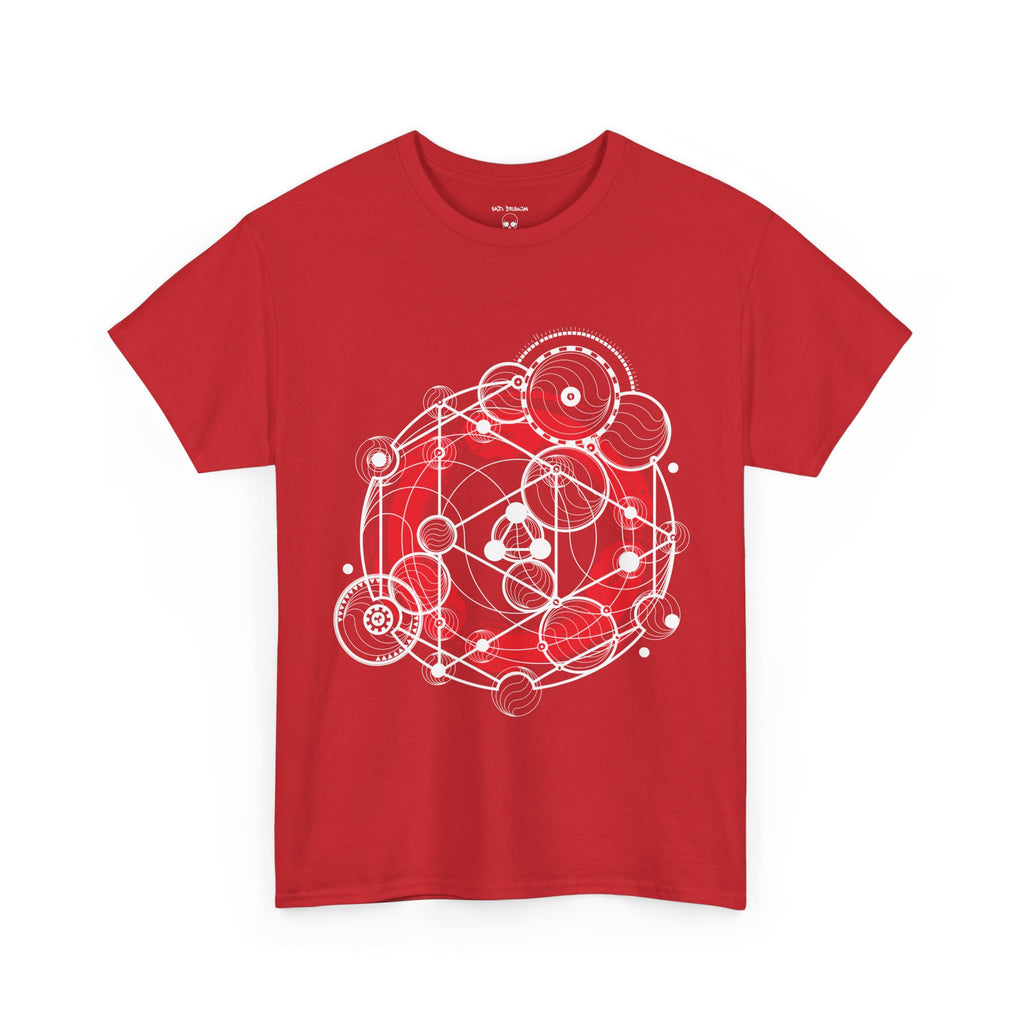 Circle Geometry Unisex Heavy Cotton Tee, Cozy Casual Tee, Everyday Wear, Techno Tee, Festival Tee