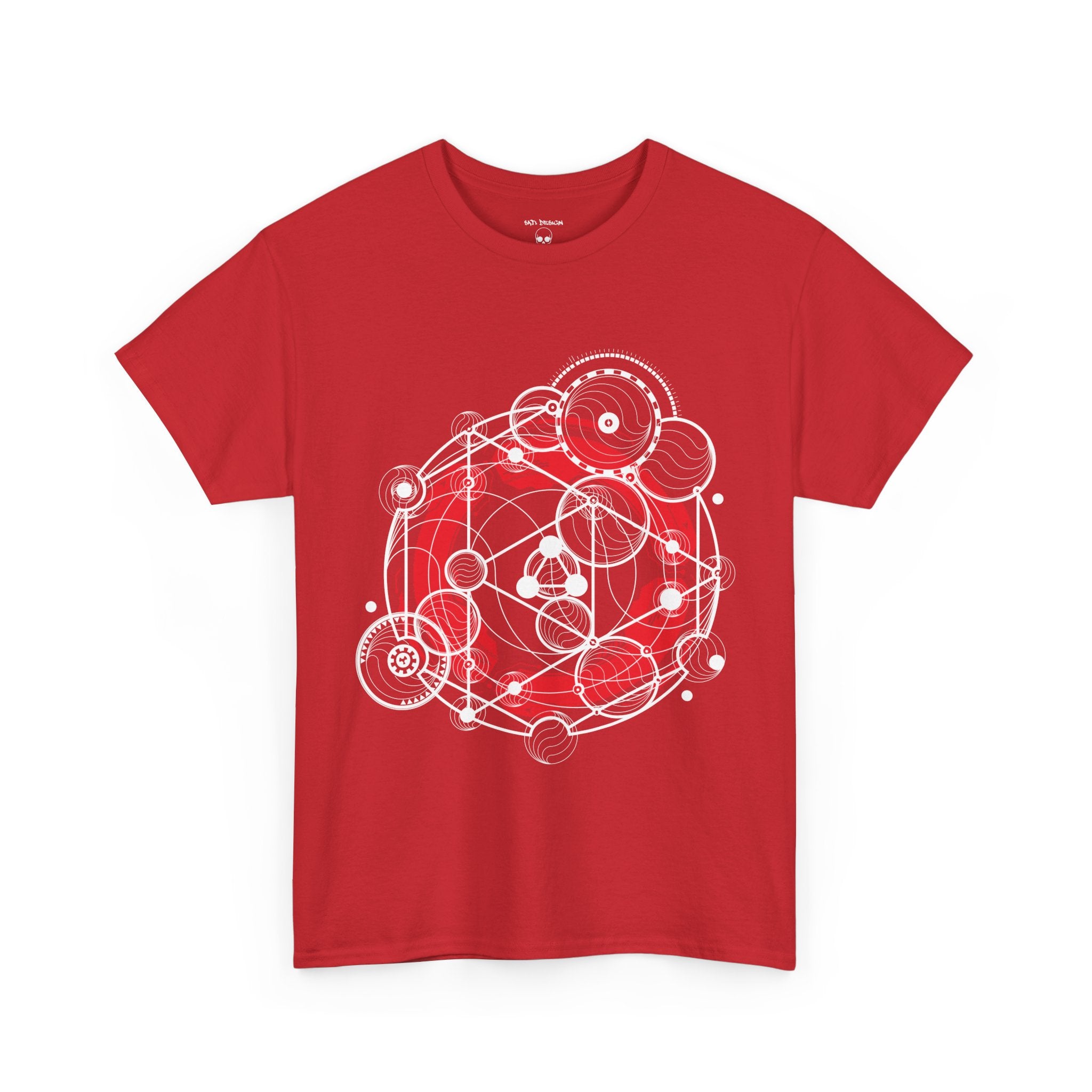 Circle Geometry Unisex Heavy Cotton Tee, Cozy Casual Tee, Everyday Wear, Techno Tee, Festival Tee