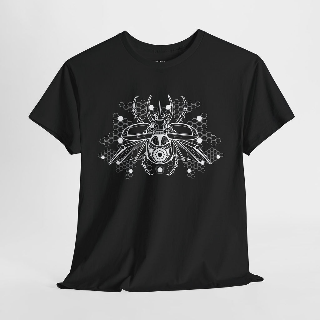 Cyber Insect Tee, Edgy Graphic Shirt, Unisex Heavy Cotton Tee, Dark Aesthetic Apparel, Alternative Fashion, Perfect for Casual Wear