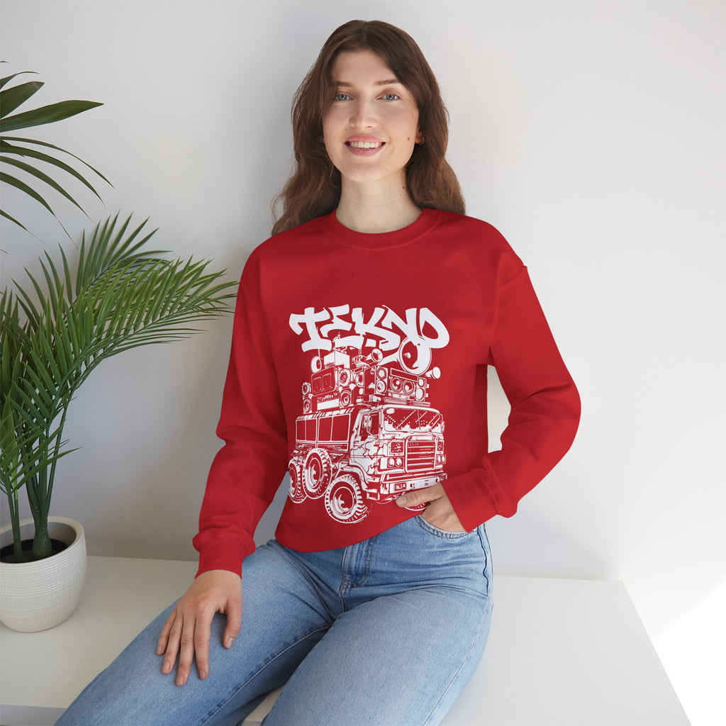 Urban Tekno Street Art Sweatshirt, Unisex Streetwear, Techno, Music Festival Apparel, Graffiti Style Fashion