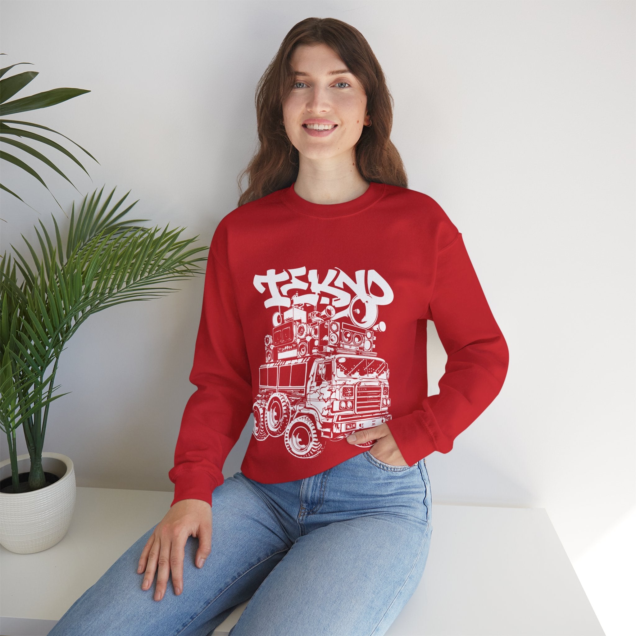 Urban Tekno Street Art Sweatshirt, Unisex Streetwear, Techno, Music Festival Apparel, Graffiti Style Fashion