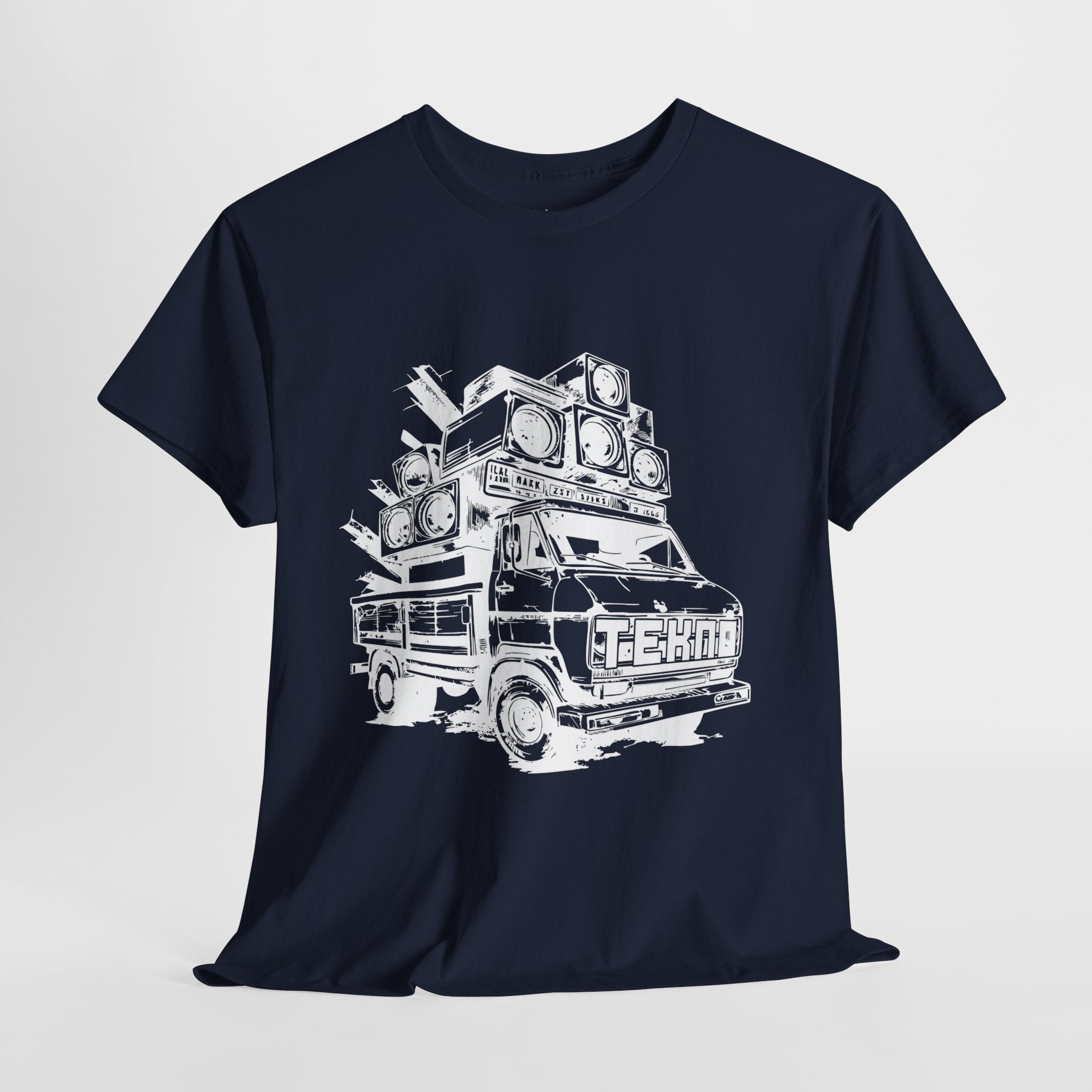 Tekno Truck Unisex Heavy Cotton Tee, Cozy Casual Tee, Everyday Wear, Techno Tee, Festival Tee