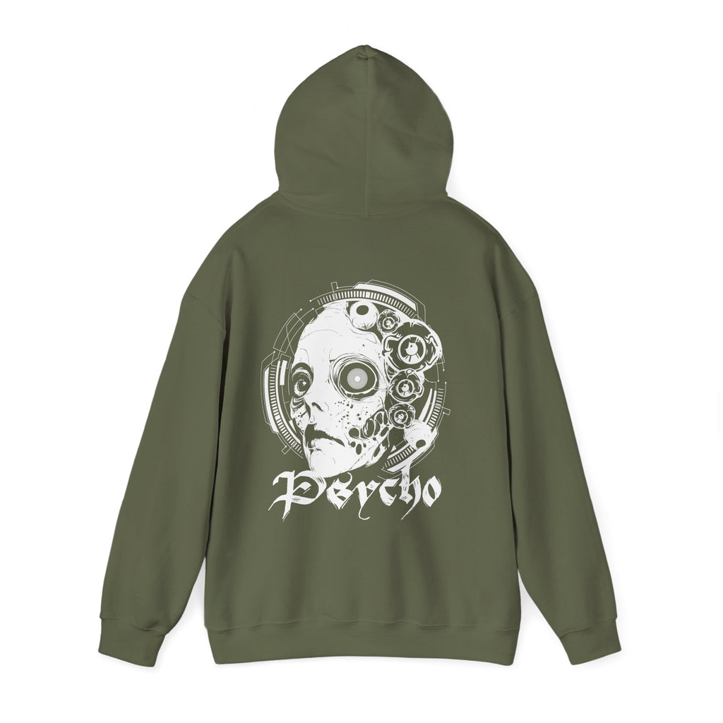 Psycho-Themed Unisex Hoodie, Edgy Streetwear, Urban Fashion, Gift for Music Lovers, Gothic Style