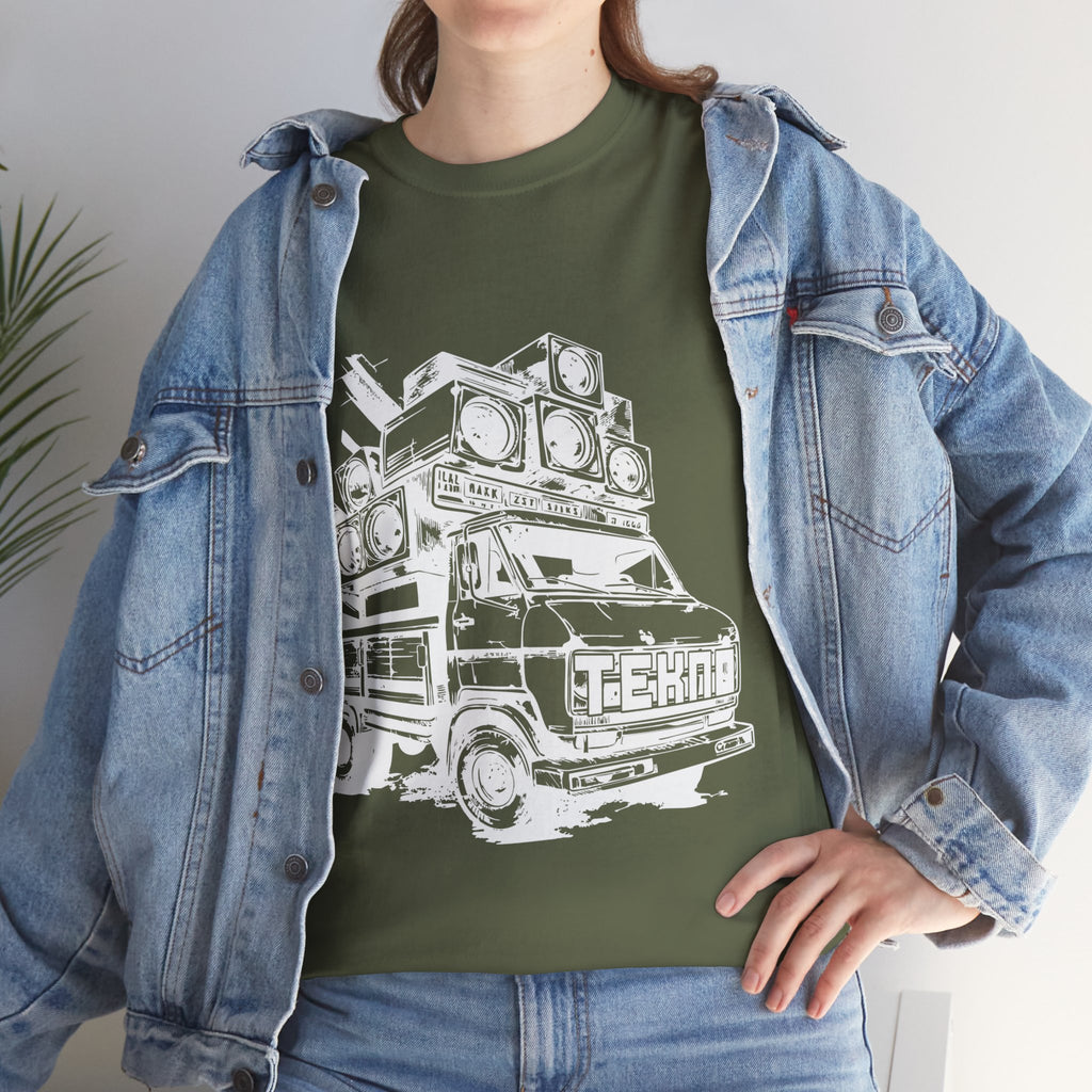 Tekno Truck Unisex Heavy Cotton Tee, Cozy Casual Tee, Everyday Wear, Techno Tee, Festival Tee