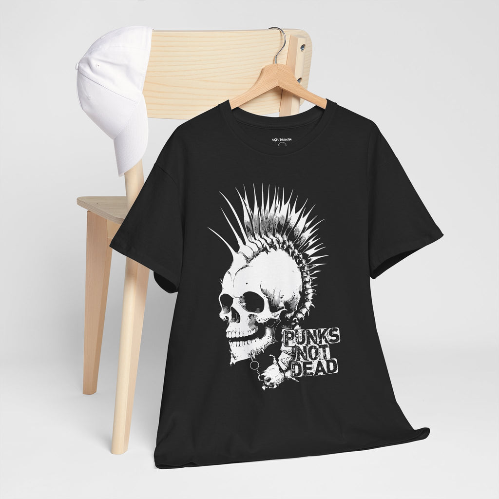 Punk Rock Skull Tee - Unisex Heavy Cotton Shirt, Edgy Graphic Tee, Music Festival Shirt, Alternative Fashion, Gift for Punk Lovers