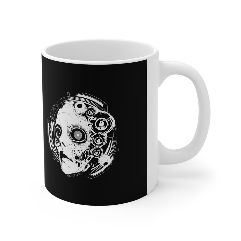 Cyberpunk Ceramic Coffee Cups, Unique Gifts for Sci-Fi Lovers, 11oz or 15oz, Artful Mugs, Home Decor, Show Your Style