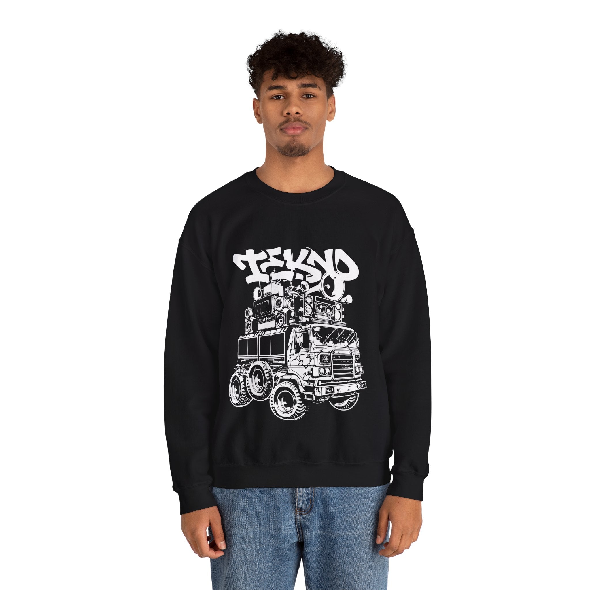 Urban Tekno Street Art Sweatshirt, Unisex Streetwear, Techno, Music Festival Apparel, Graffiti Style Fashion