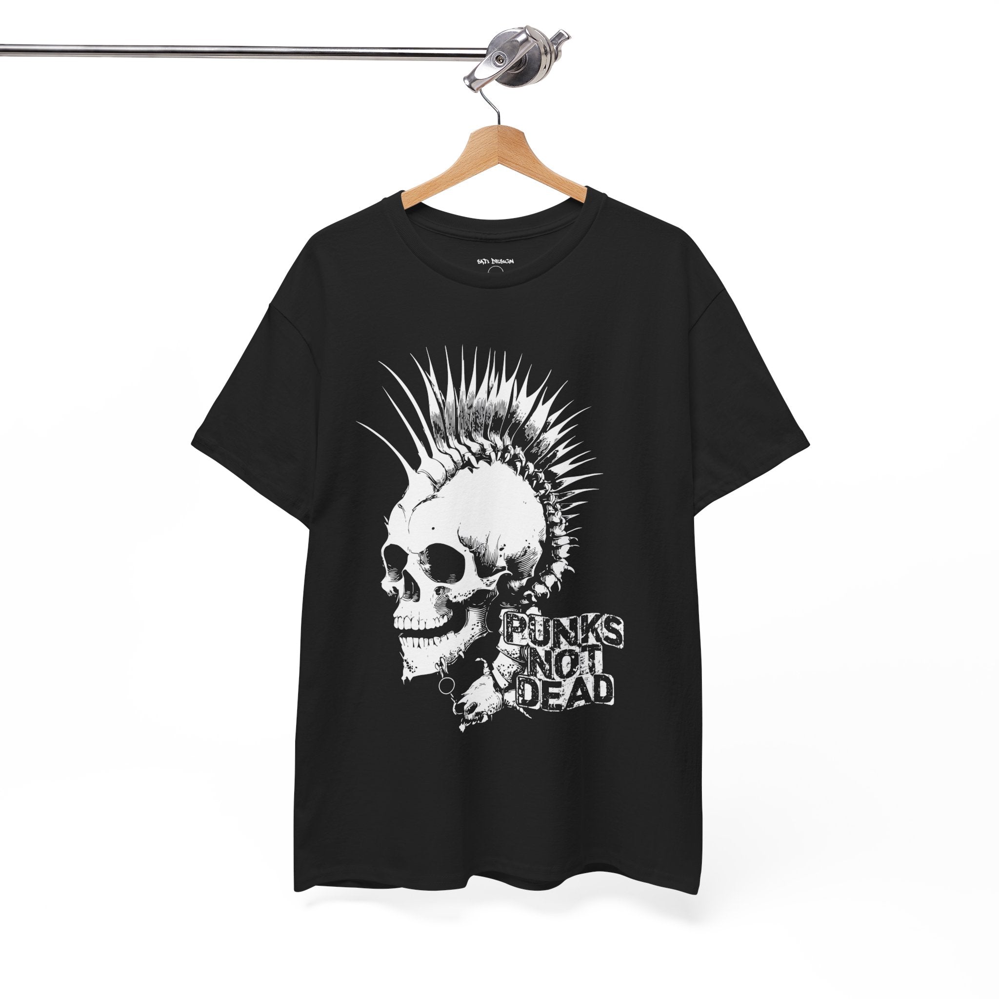 Punk Rock Skull Tee - Unisex Heavy Cotton Shirt, Edgy Graphic Tee, Music Festival Shirt, Alternative Fashion, Gift for Punk Lovers