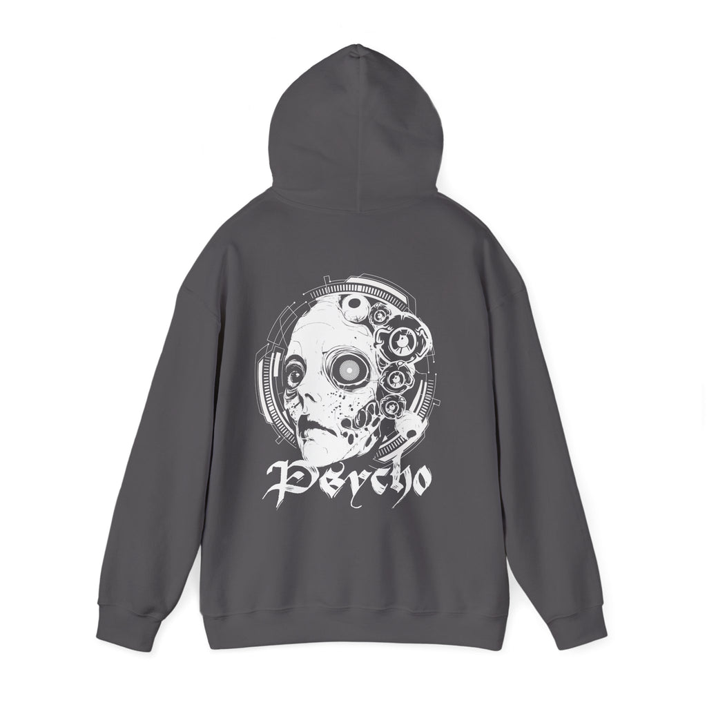 Psycho-Themed Unisex Hoodie, Edgy Streetwear, Urban Fashion, Gift for Music Lovers, Gothic Style