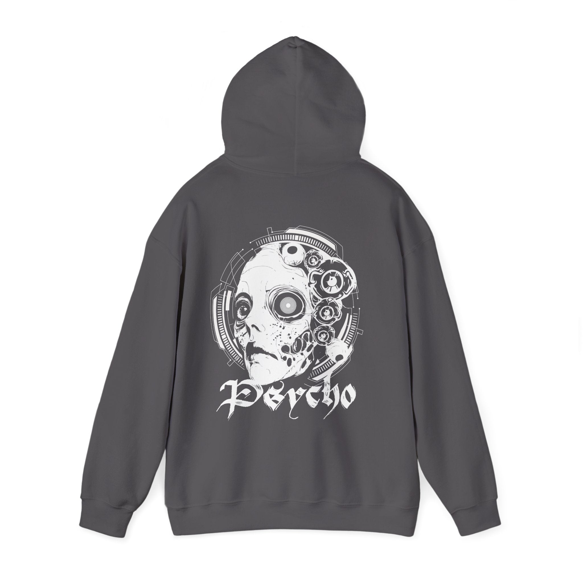 Psycho-Themed Unisex Hoodie, Edgy Streetwear, Urban Fashion, Gift for Music Lovers, Gothic Style