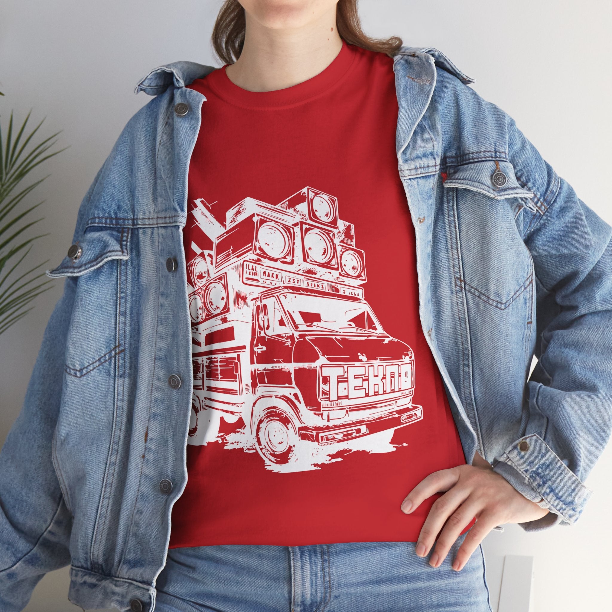 Tekno Truck Unisex Heavy Cotton Tee, Cozy Casual Tee, Everyday Wear, Techno Tee, Festival Tee