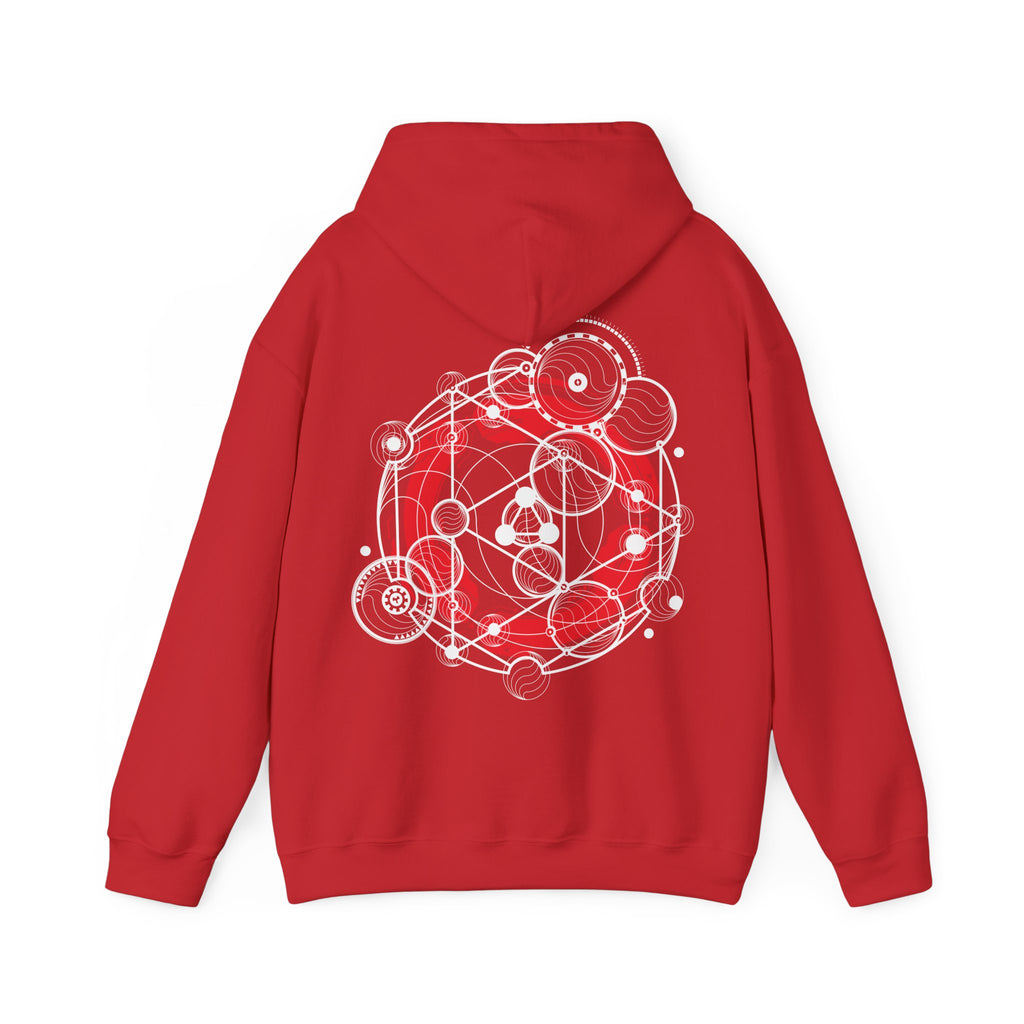 Circle Geometry Cosmic Vibes Unisex Hoodie - Perfect for Casual Wear, Festivals, Graphic Pullover Sweatshirt, Streetwear