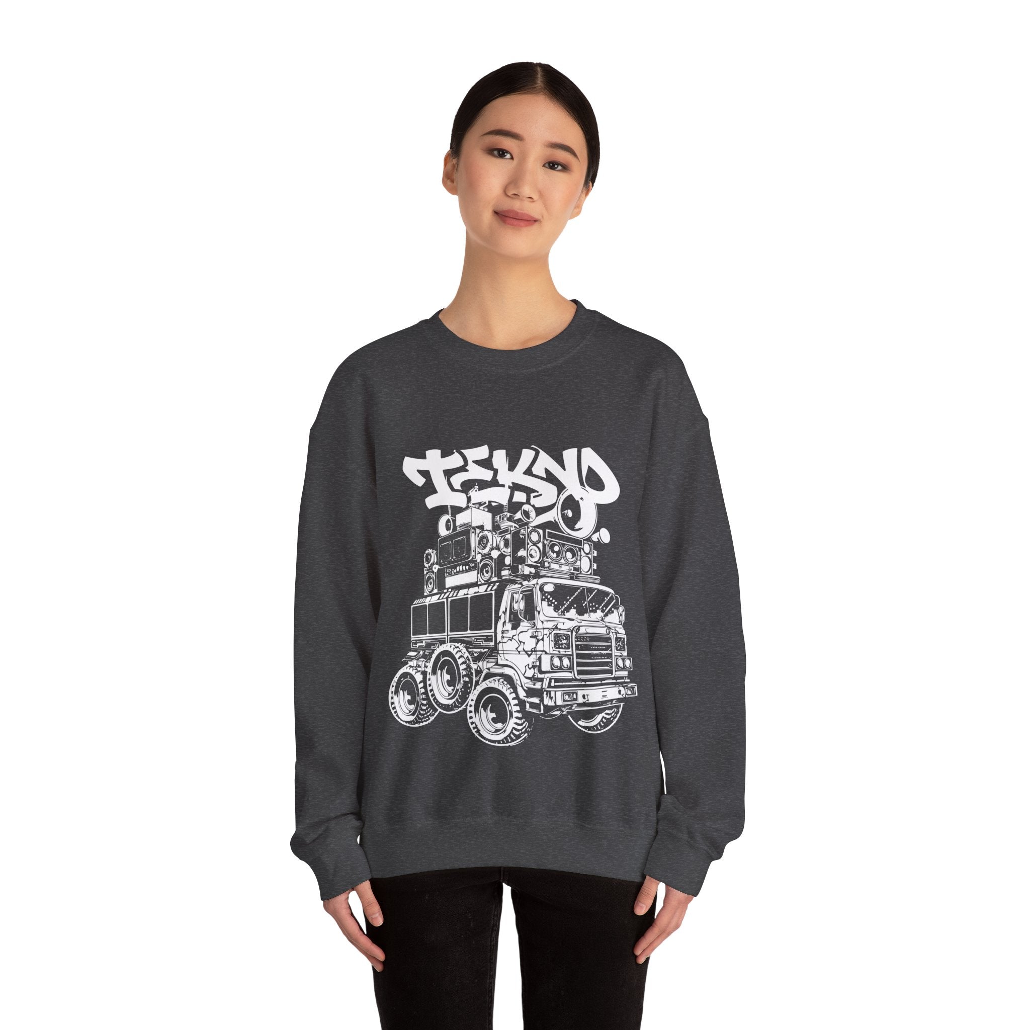 Urban Tekno Street Art Sweatshirt, Unisex Streetwear, Techno, Music Festival Apparel, Graffiti Style Fashion
