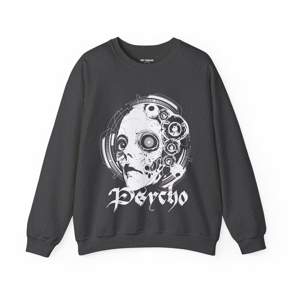 Psycho Tekno Unisex Crewneck Graphic Sweatshirt | Casual Comfort, Gift for Him/Her, Relaxed Wear, Everyday Style, Festival Style