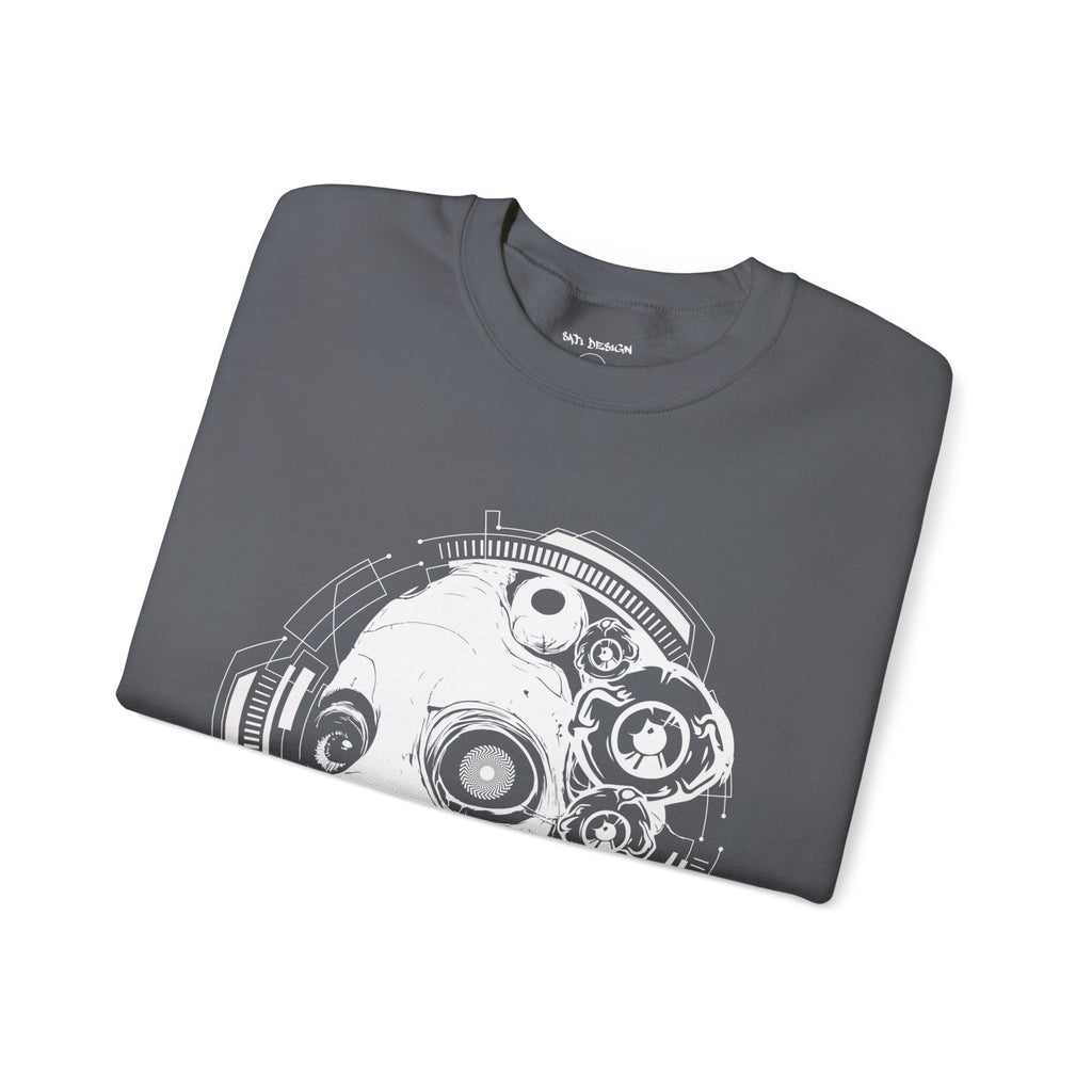 Psycho Tekno Unisex Crewneck Graphic Sweatshirt | Casual Comfort, Gift for Him/Her, Relaxed Wear, Everyday Style, Festival Style