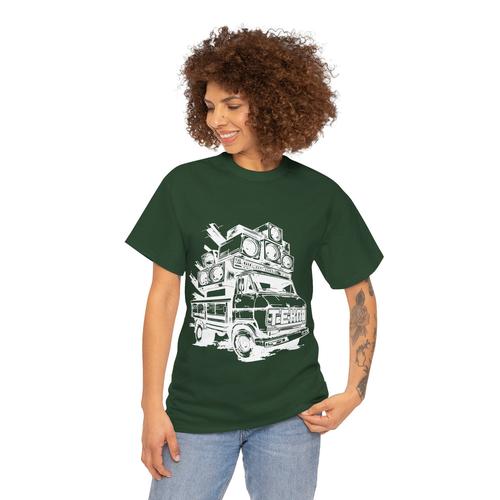 Tekno Truck Unisex Heavy Cotton Tee, Cozy Casual Tee, Everyday Wear, Techno Tee, Festival Tee