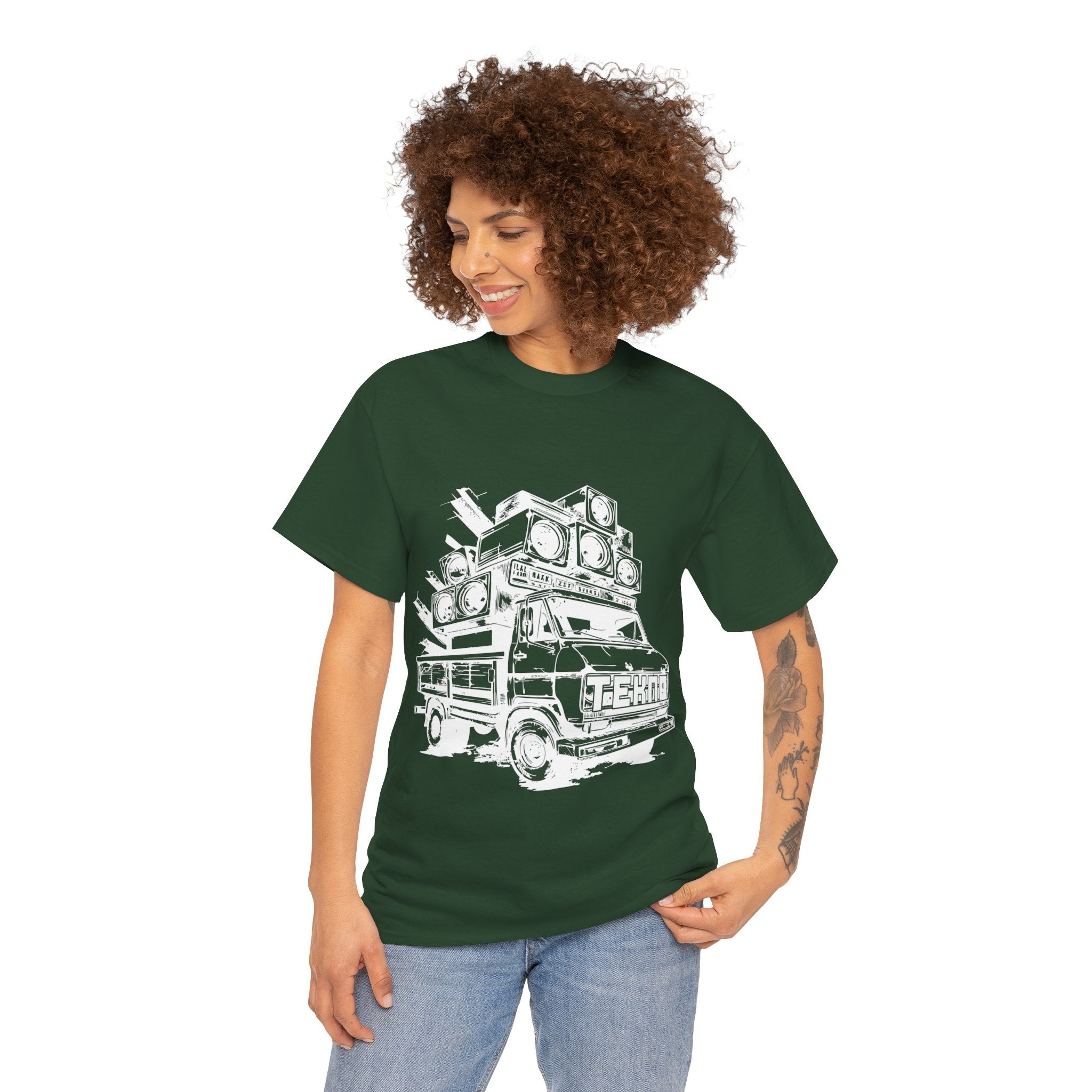 Tekno Truck Unisex Heavy Cotton Tee, Cozy Casual Tee, Everyday Wear, Techno Tee, Festival Tee