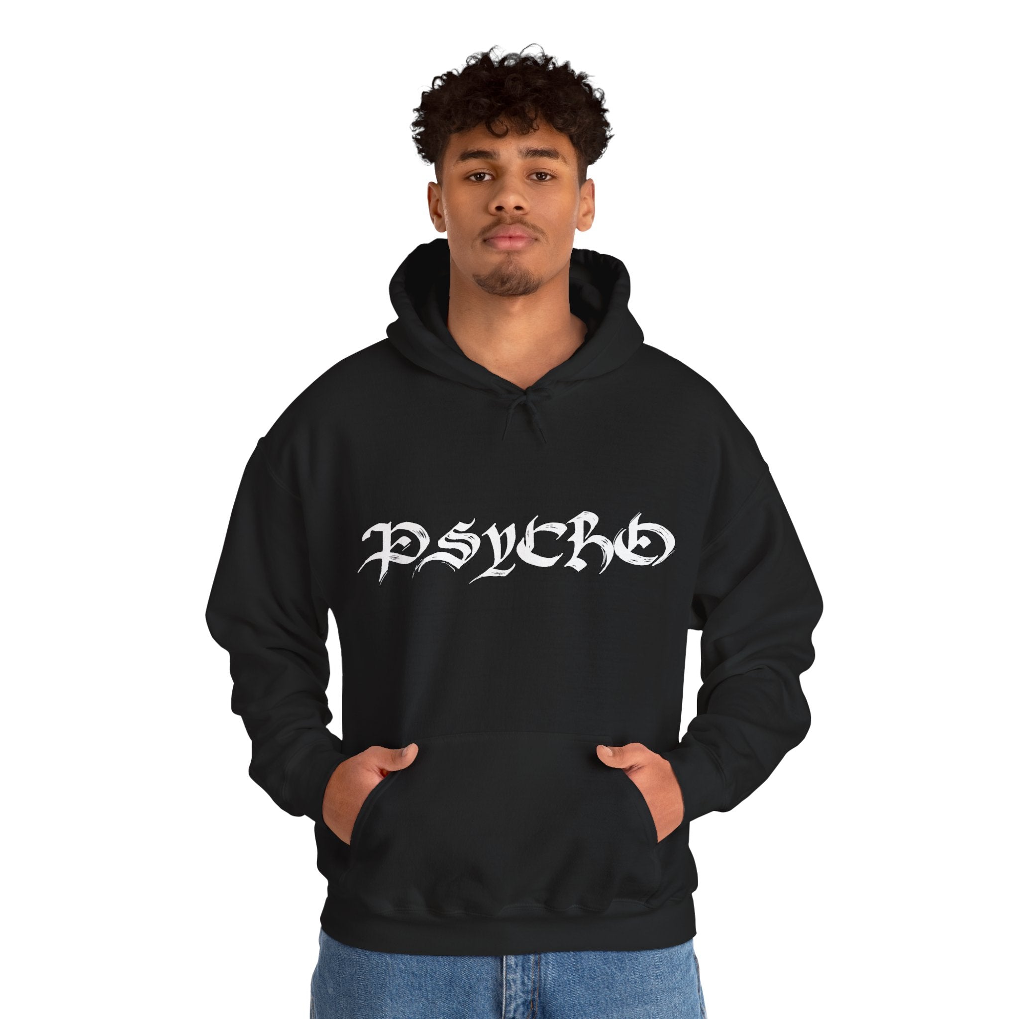 Psycho-Themed Unisex Hoodie, Edgy Streetwear, Urban Fashion, Gift for Music Lovers, Gothic Style