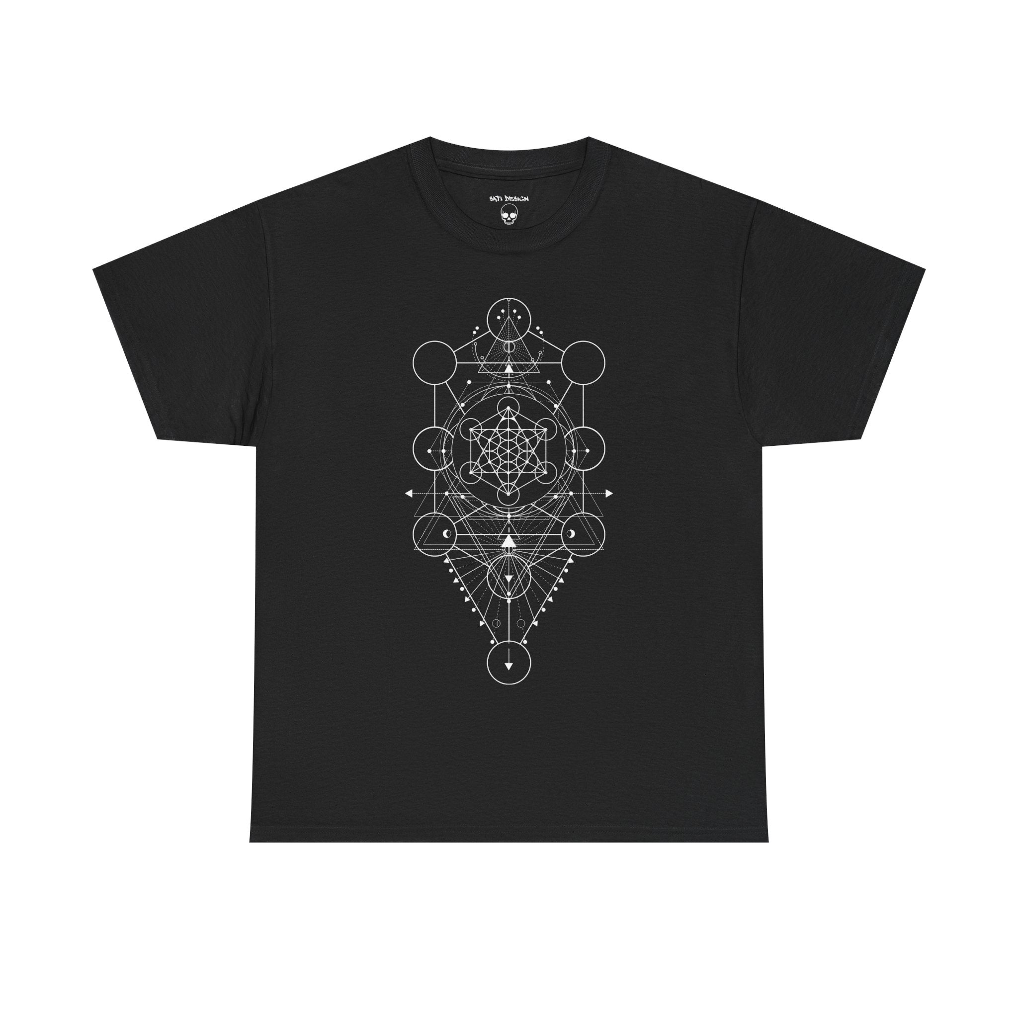 Sacred Geometry, Edgy Graphic Shirt, Unisex Heavy Cotton Tee, Dark Aesthetic Apparel, Alternative Fashion, Perfect for Casual Wear