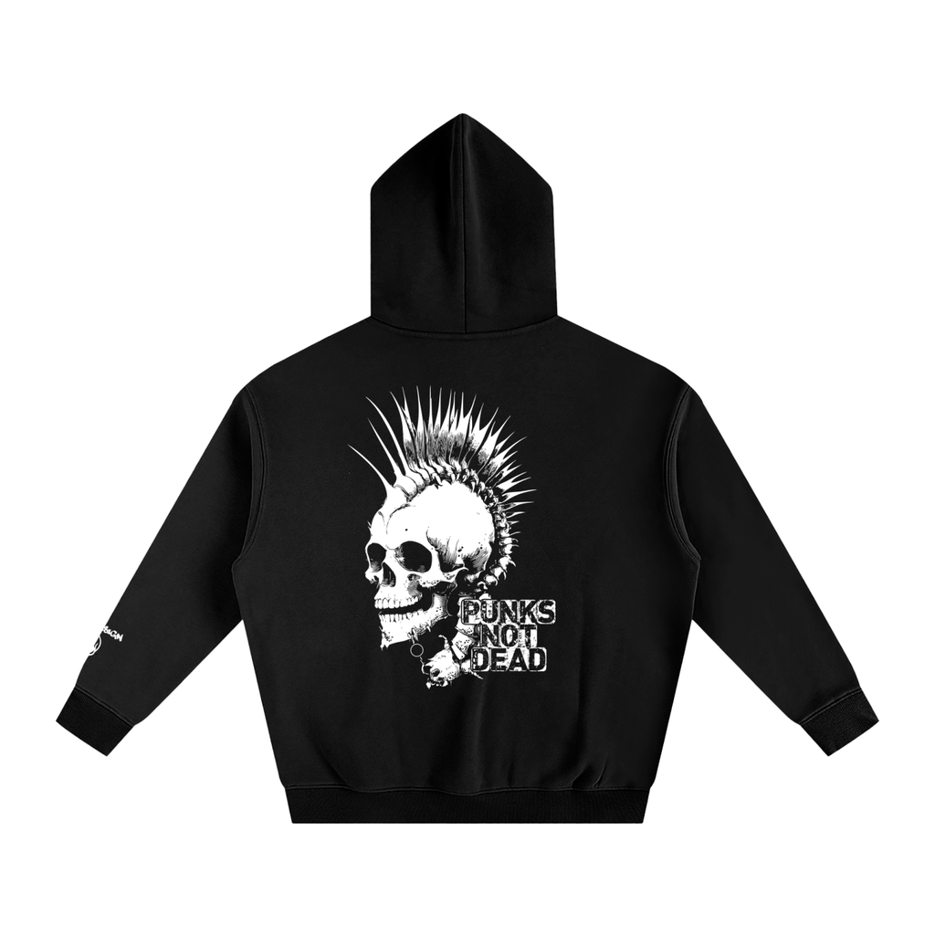 Punks Not Dead Oversized Fleece Hoodie